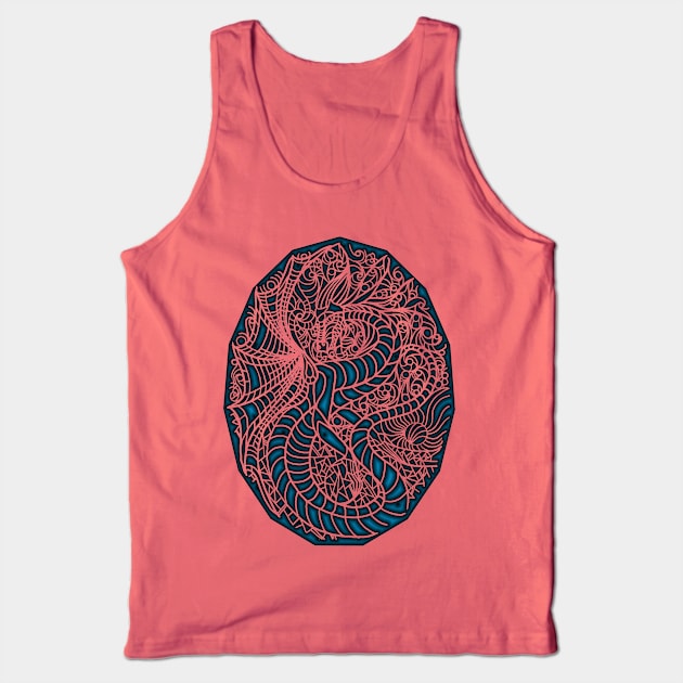 Glass Dragon - Blue Brand Tank Top by NiSiSuinegEht